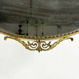 Mid-century Italian mirror in brass. Italy 1950s