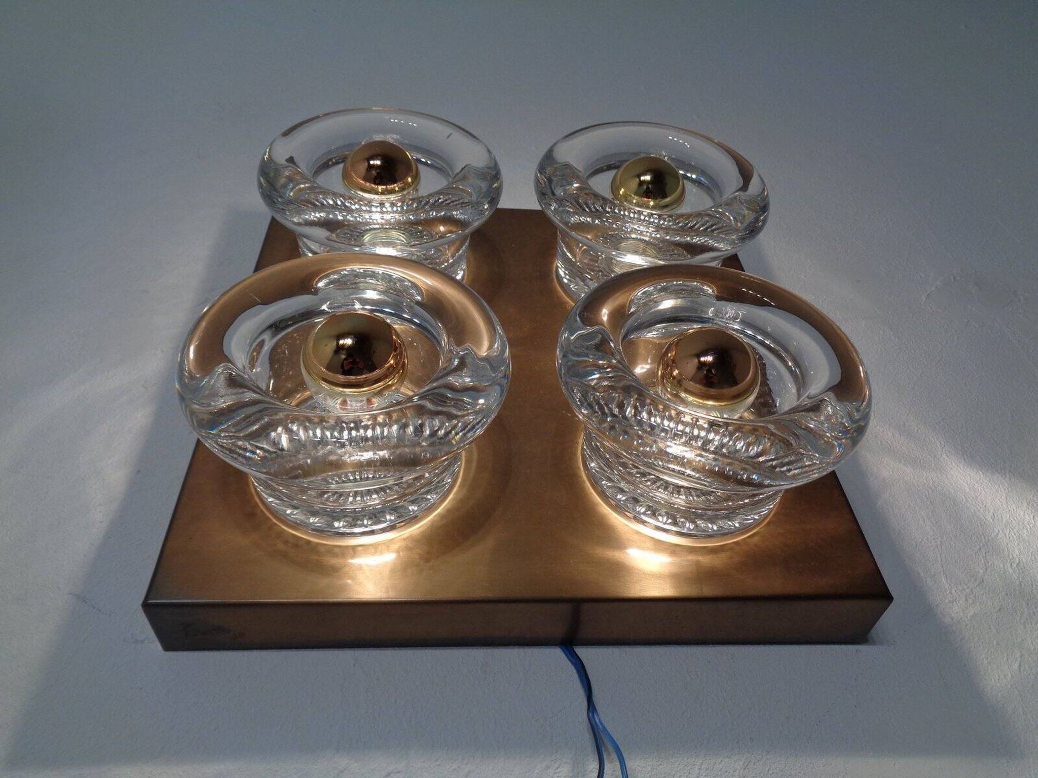 Copper and Glass Sconce from Cosack, Germany, 1960s