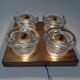 Copper and glass sconce from Cosack, Germany, 1960s.