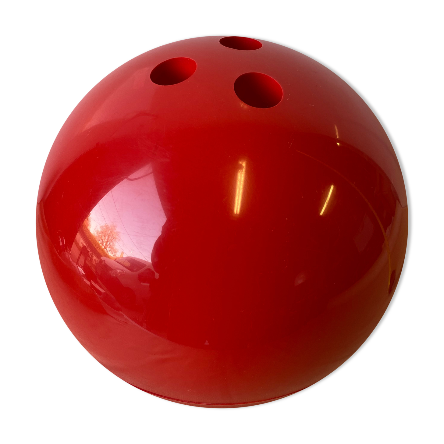 Bac à glaçons "boule de Bowling" plastique rouge design LAMOTTE  éditions GUILLOIS  Vintage 1970