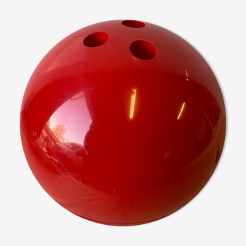 Bac à glaçons "boule de Bowling" plastique rouge design LAMOTTE  éditions GUILLOIS  Vintage 1970