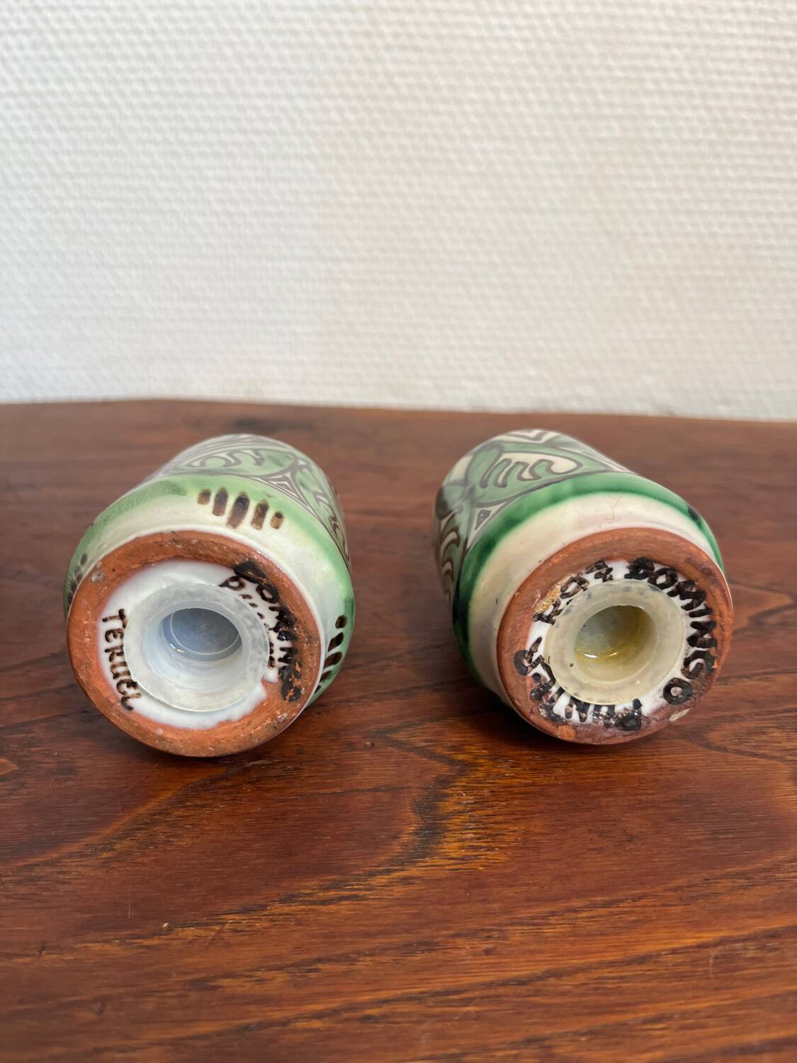 Punter cracked ceramic salt and pepper set, oil and vinegar set