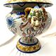 Medici garden vase in faience of Nevers signed 19th century