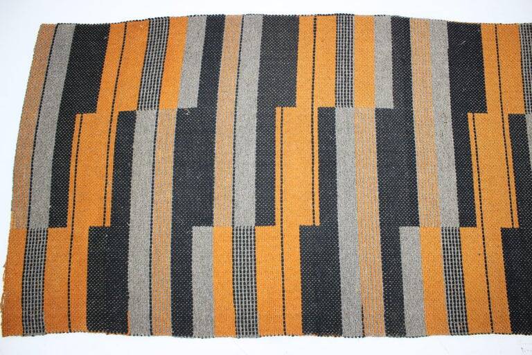 Bauhaus Geometric Modernist Carpet/Rug, Czechoslovakia / 1930s