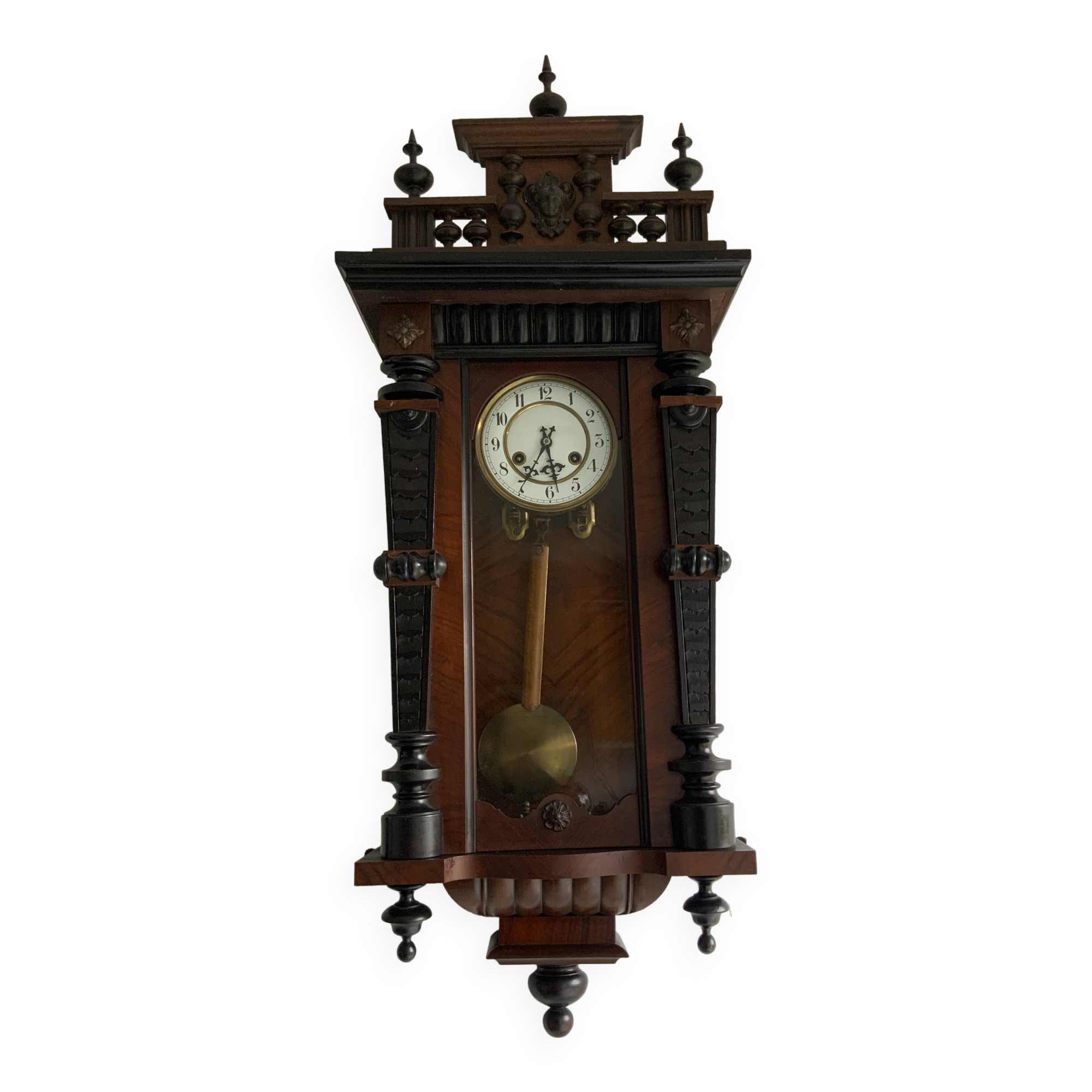 Antique Vintage German Junghans Regulator Wall Clock, 1918