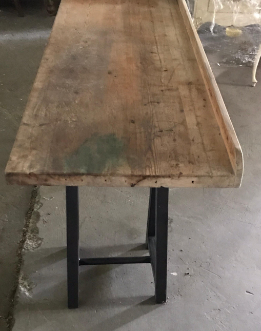 Antique Hungarian Primitive Kitchen Butchers Block Work Bench, circa 1900s