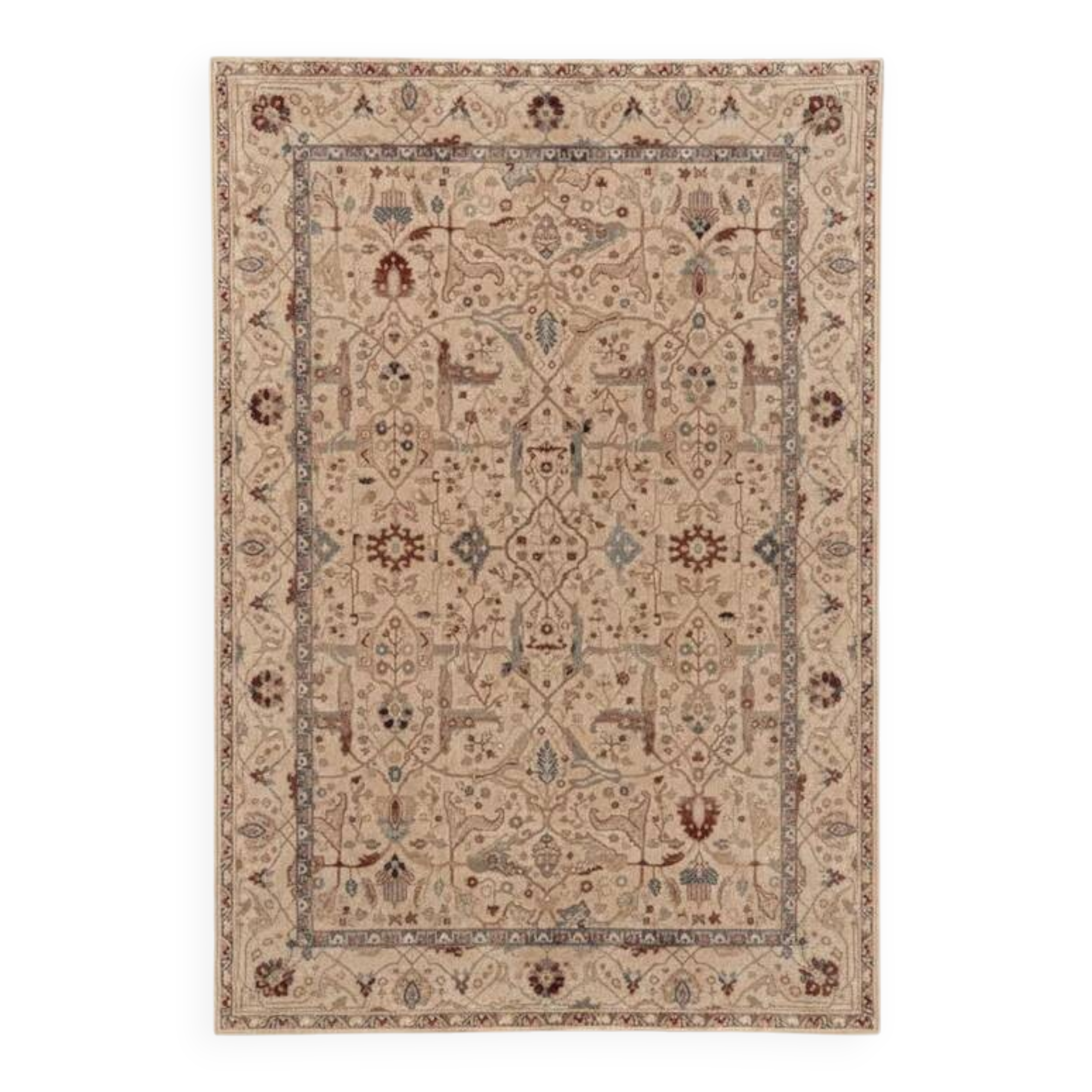 Beige oriental rug beige rali