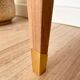 Vintage bedside table, tapered legs - Sèvres blue