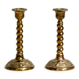 Paire de bougeoirs anglais