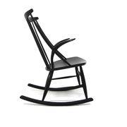 Rocking-chair en hêtre, Illum Wikkelsø, N. Eilersen, Danemark, 1960
