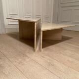 Table basse Up & Up travertin Italie 1970s