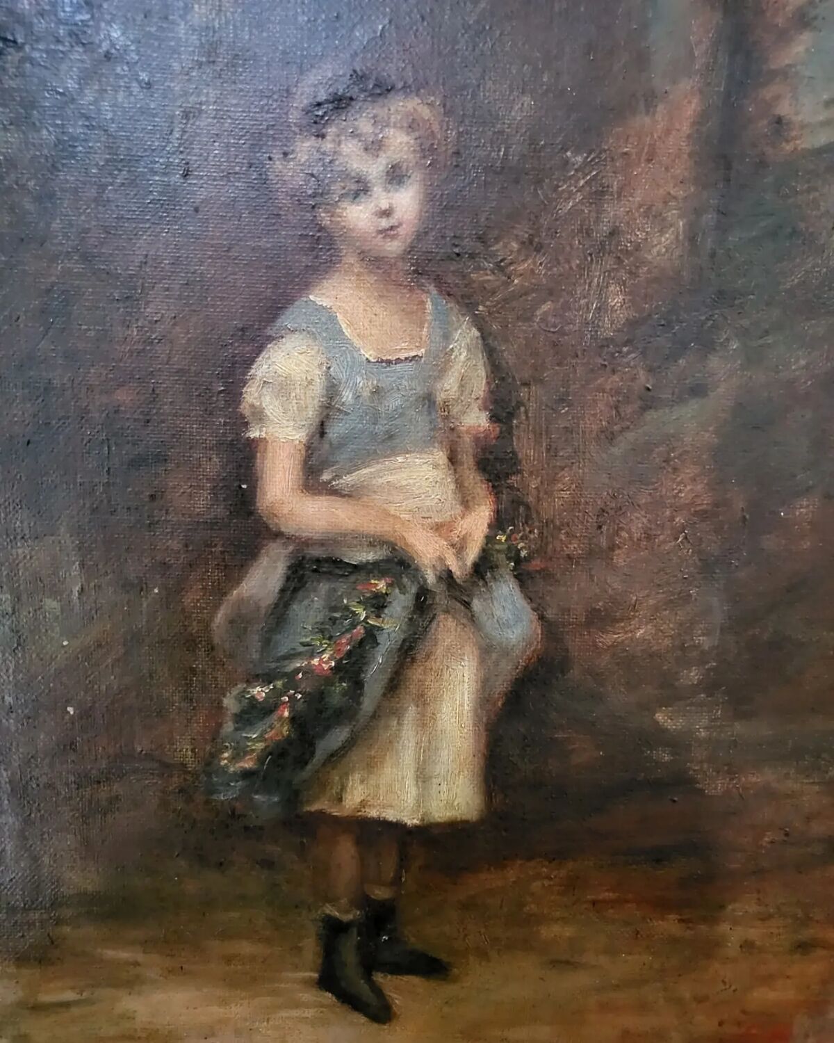 Oil on canvas to the girl