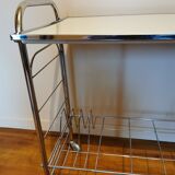 Vintage wheeled service in chrome-plated metal