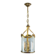 Cylindrical lantern in gilded bronze in the Louis XV style, 20th century.