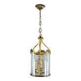 Cylindrical lantern in gilded bronze in the Louis XV style, 20th century.