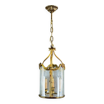 Lanterne cylindrique en bronze doré de style Louis XV, XXe Siècle