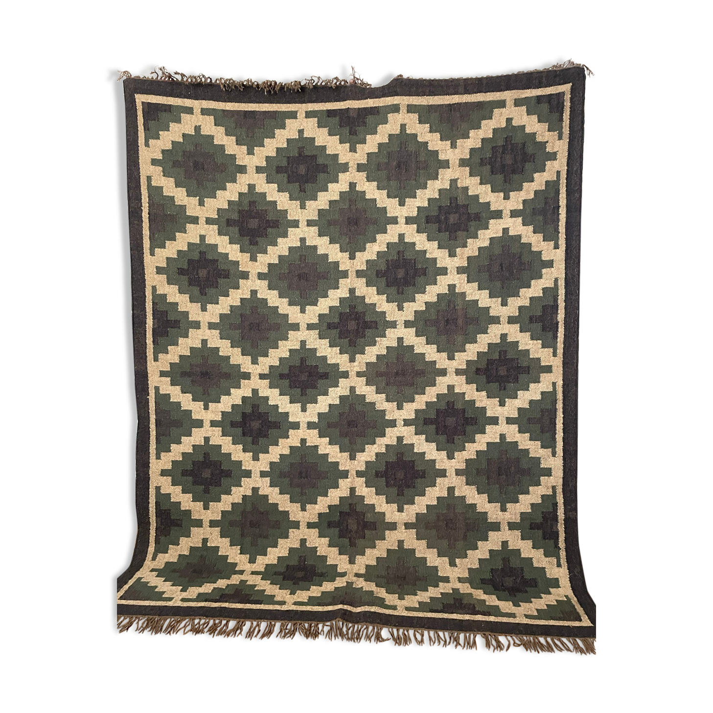 6.5x6.5 ft - handmade jute/wool rug