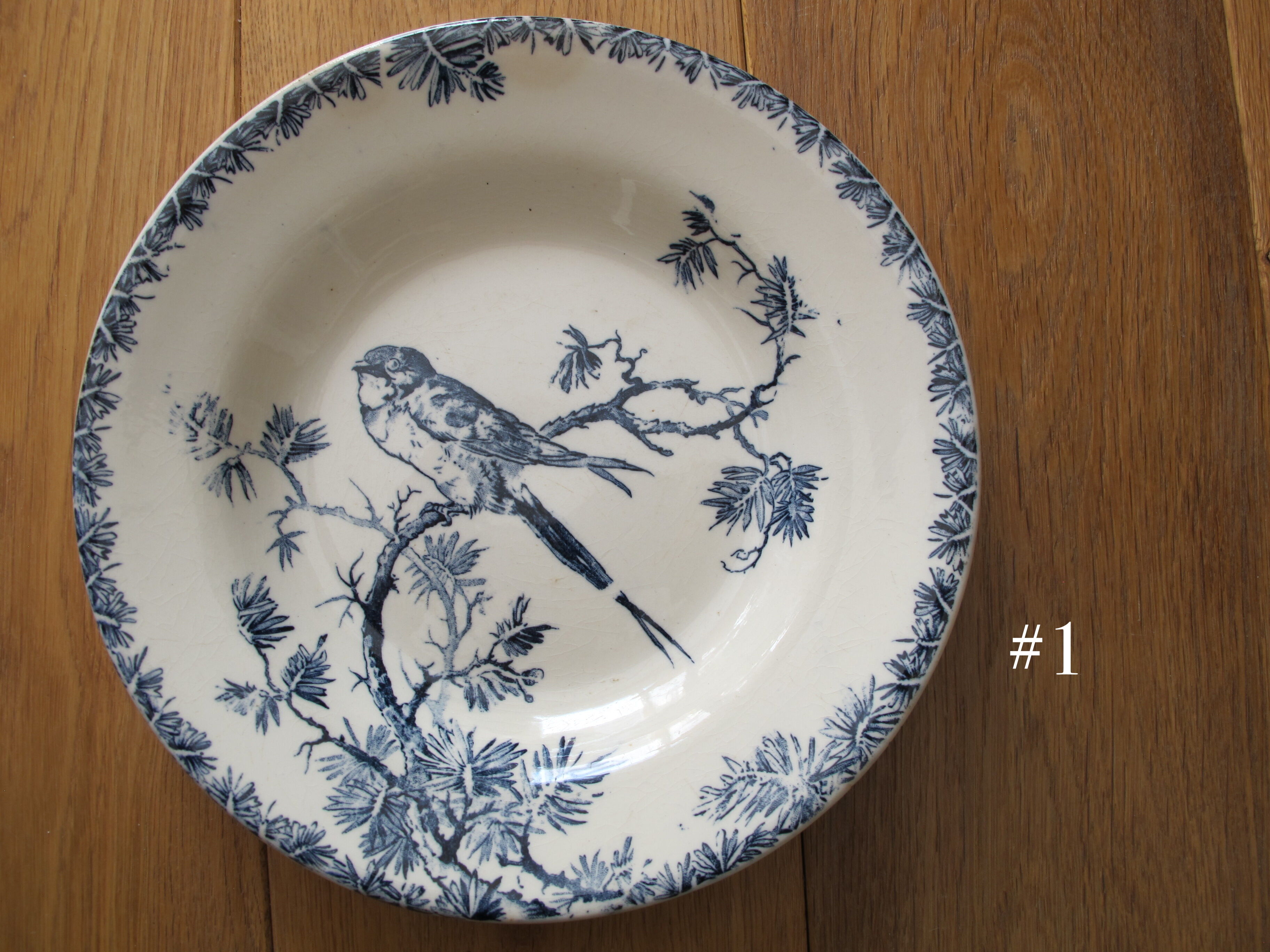 Set of 6 Gien hollow plates