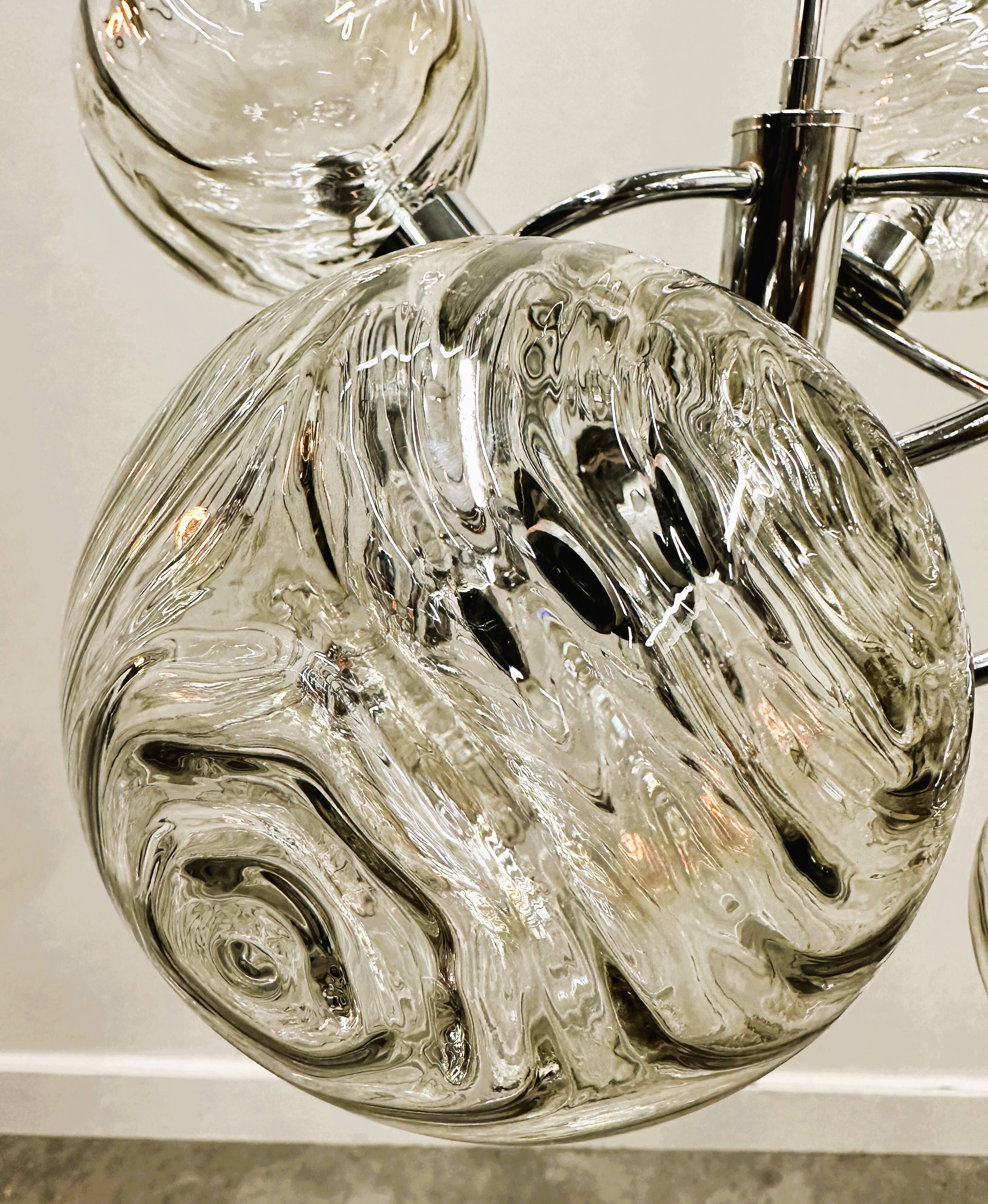 German Space Age Orbital Chandelier by Fischer Leuchten, 1970s. Germany