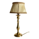 Lampe laiton massif et abat-jour ancien