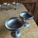 Set of 5 vintage footed dessert bowls