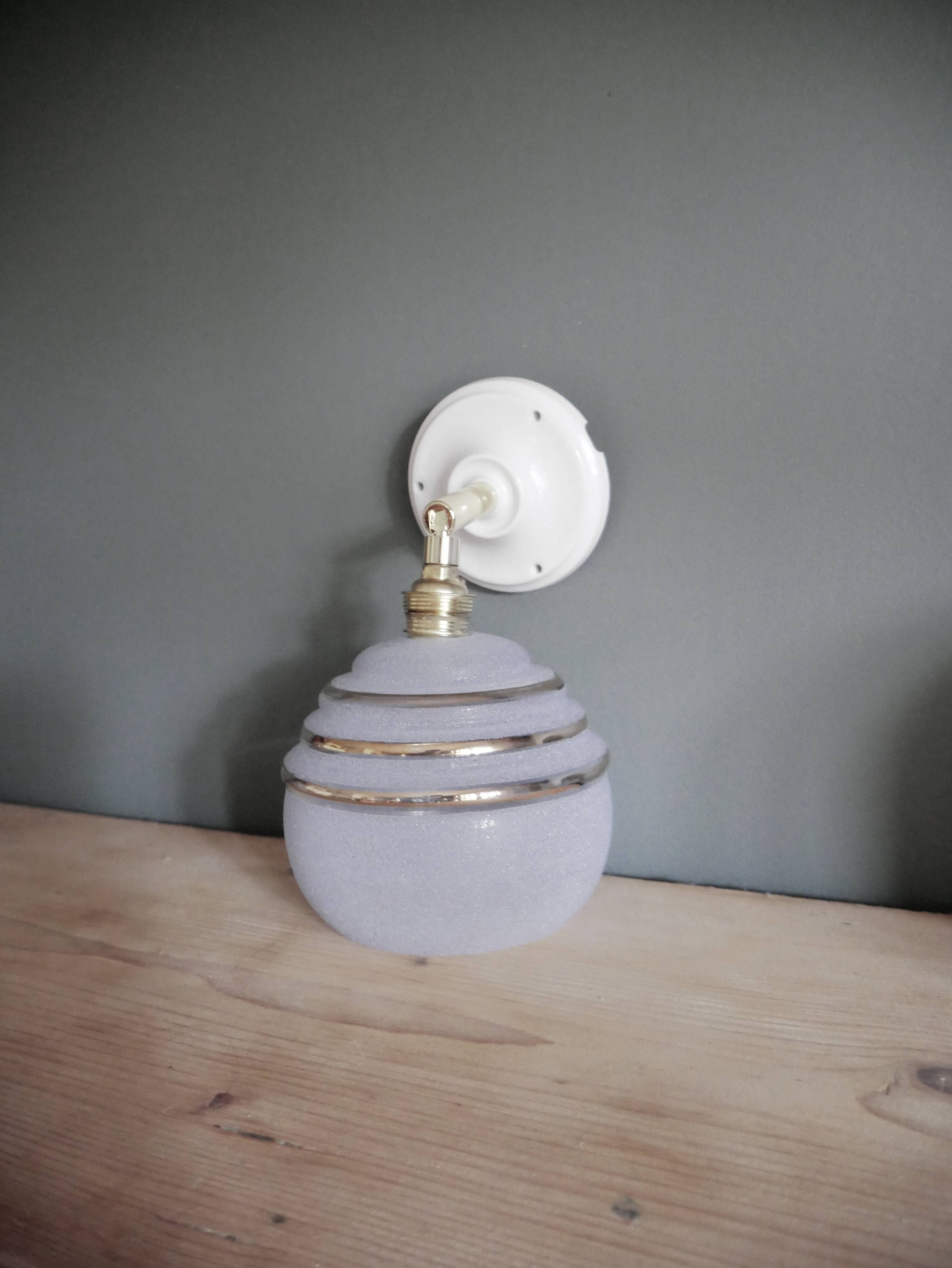 Blue granite glass wall lamp