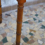 Pitch pine desk false bamboo Napoleon III