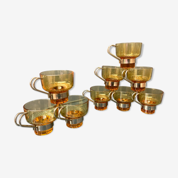 9 vintage espresso cups italy