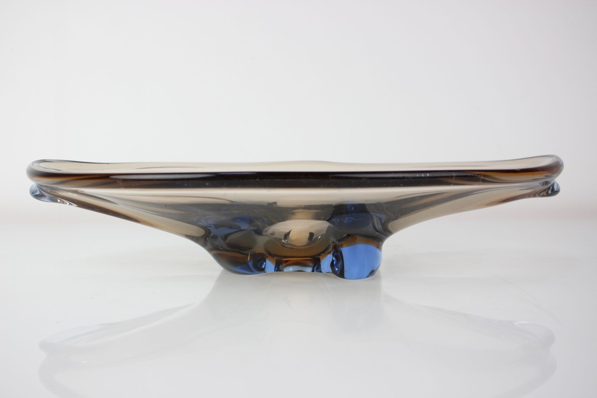 Mid-Century Art Glass Bowl by Zelezno Borske Sklo, 1960's