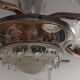 Art Deco glass suspension light signed Ezan