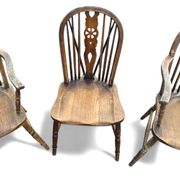 A slightly weathered Windsor wheelback dining set (7) by Oirschotse Meubelindustrie 1950s