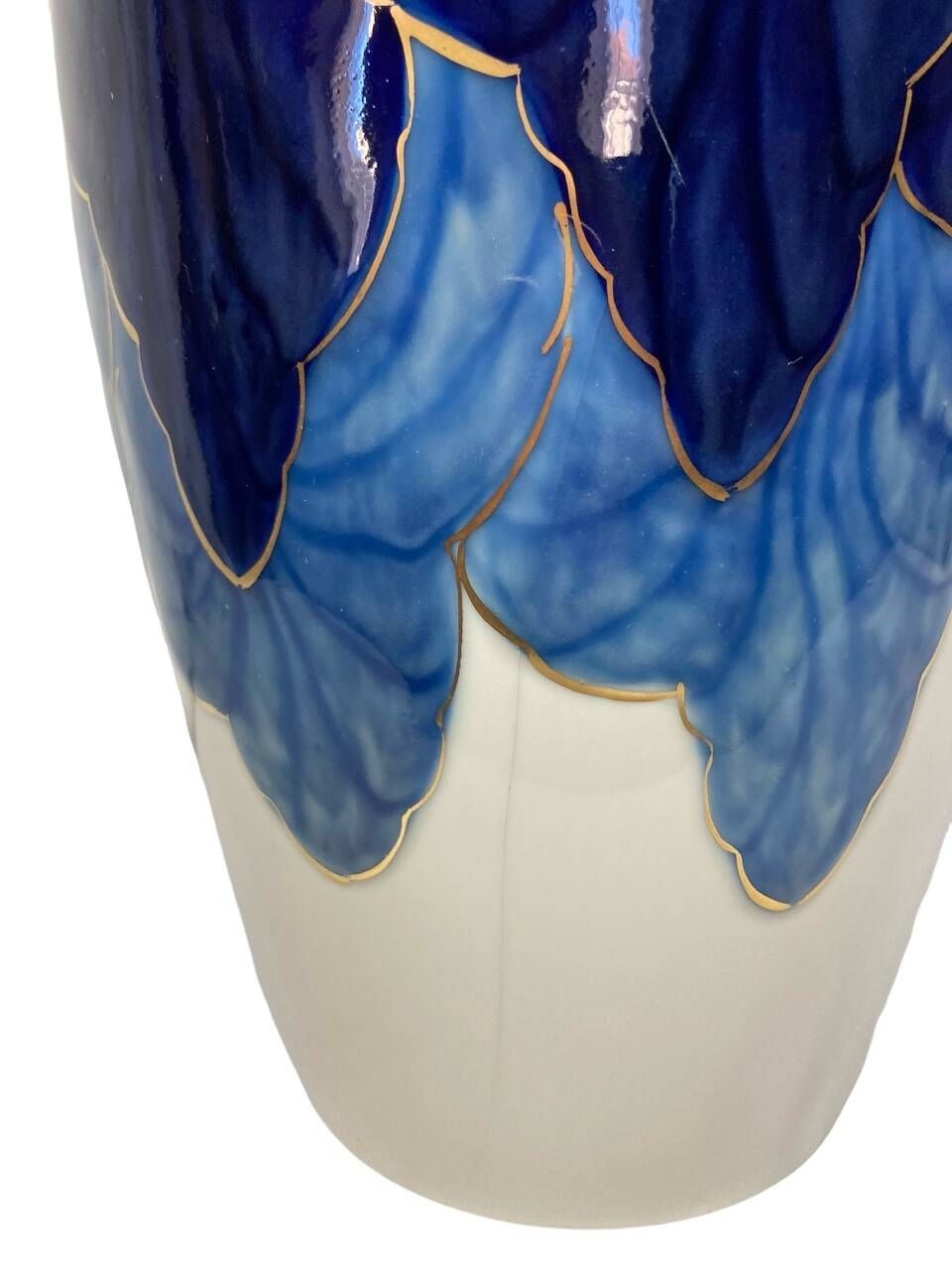 Tharaud, important Limoges Art Deco porcelain vase from the early 20th century