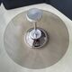 Vintage Glass and Stainless Steel Cheese Board