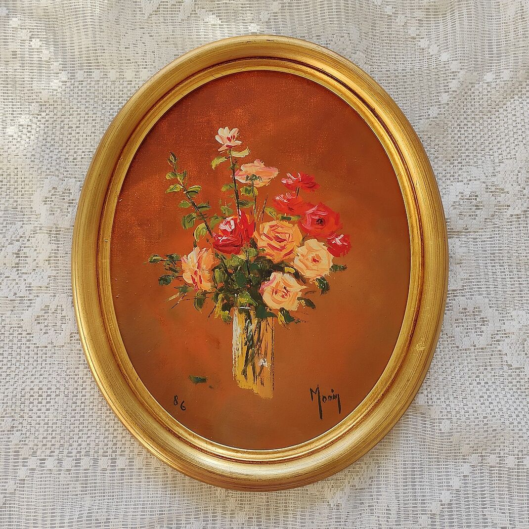 Small painting bouquet of roses