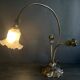 Large signed Art Nouveau style bronze sculpture lamp