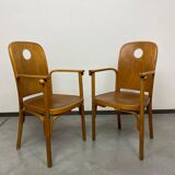 Very rare armchairs no. 813 /1F by Josef Hoffmann for Jacob Josef Kohn