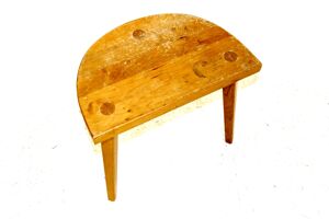 Tabouret brutaliste en pin Suède 1970