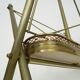 Neoclassical Baroque Folding Magazine Rack in Gilded Metal. 1950s