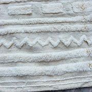 Tapis en laine marocain authentique blanche taille 2/3 m