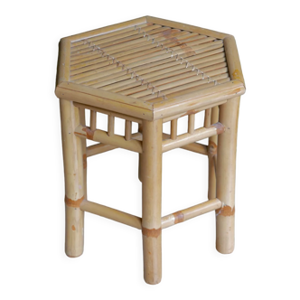 Table d'appoint ou sellette en bambou années 60