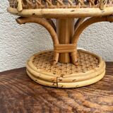 Paire de lampes italiennes en rotin