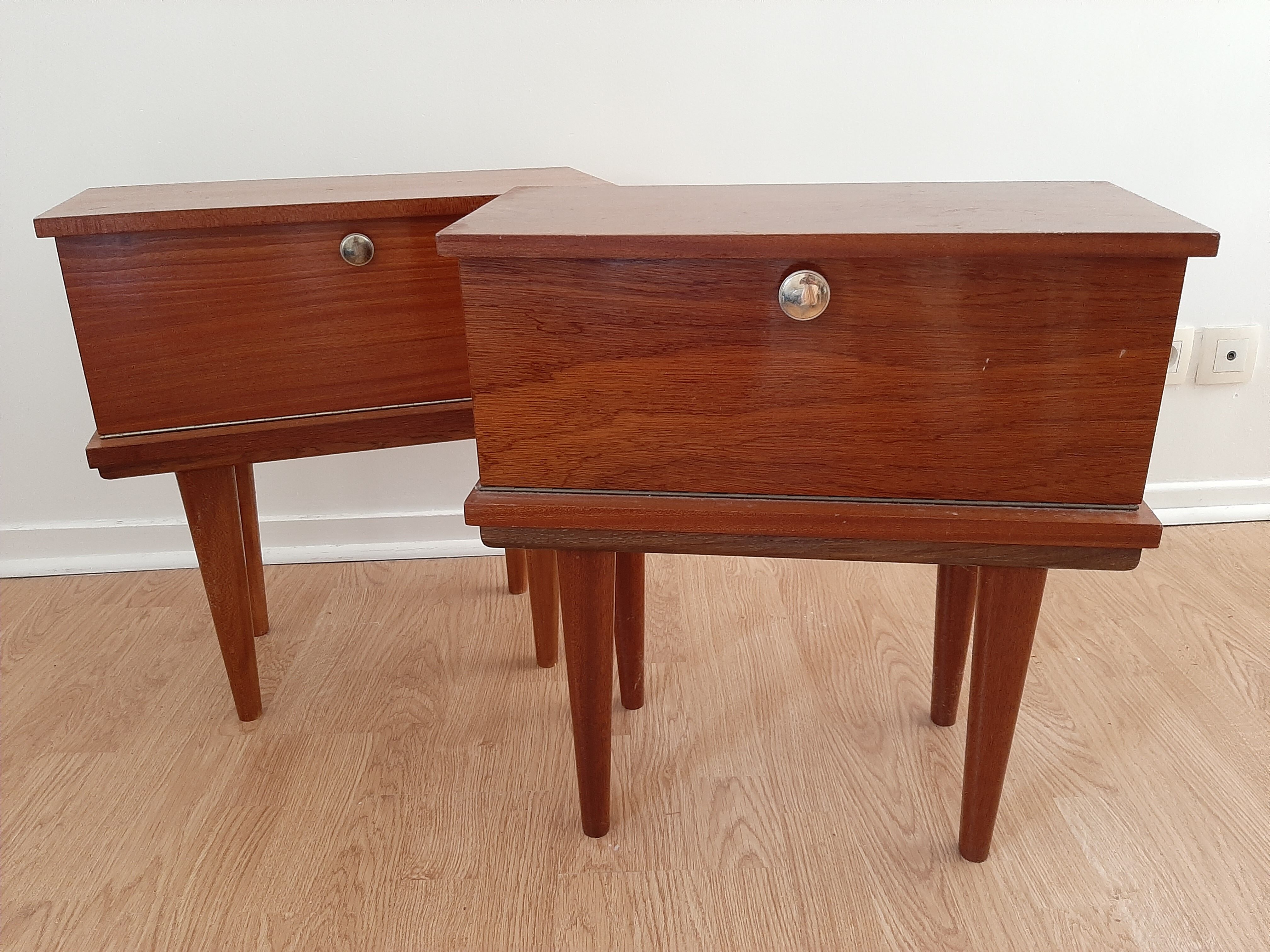 Pair of vintage bedside tables