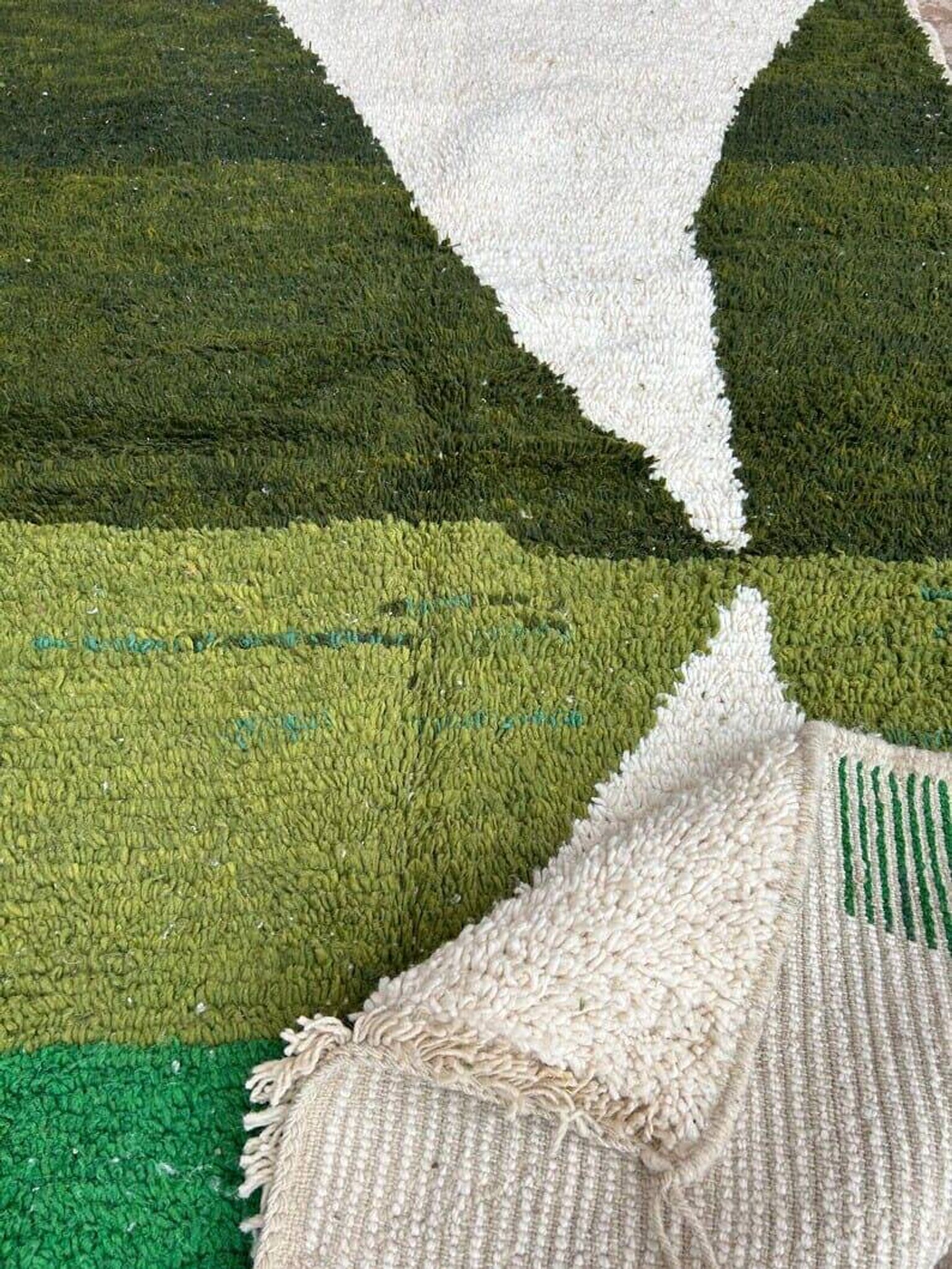 Handmade Berber Beni Ouraine rug, 100 x 300 cm