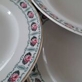 5 antique dessert plates