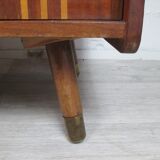 German walnut veneer shoe cabinet, 1960boi