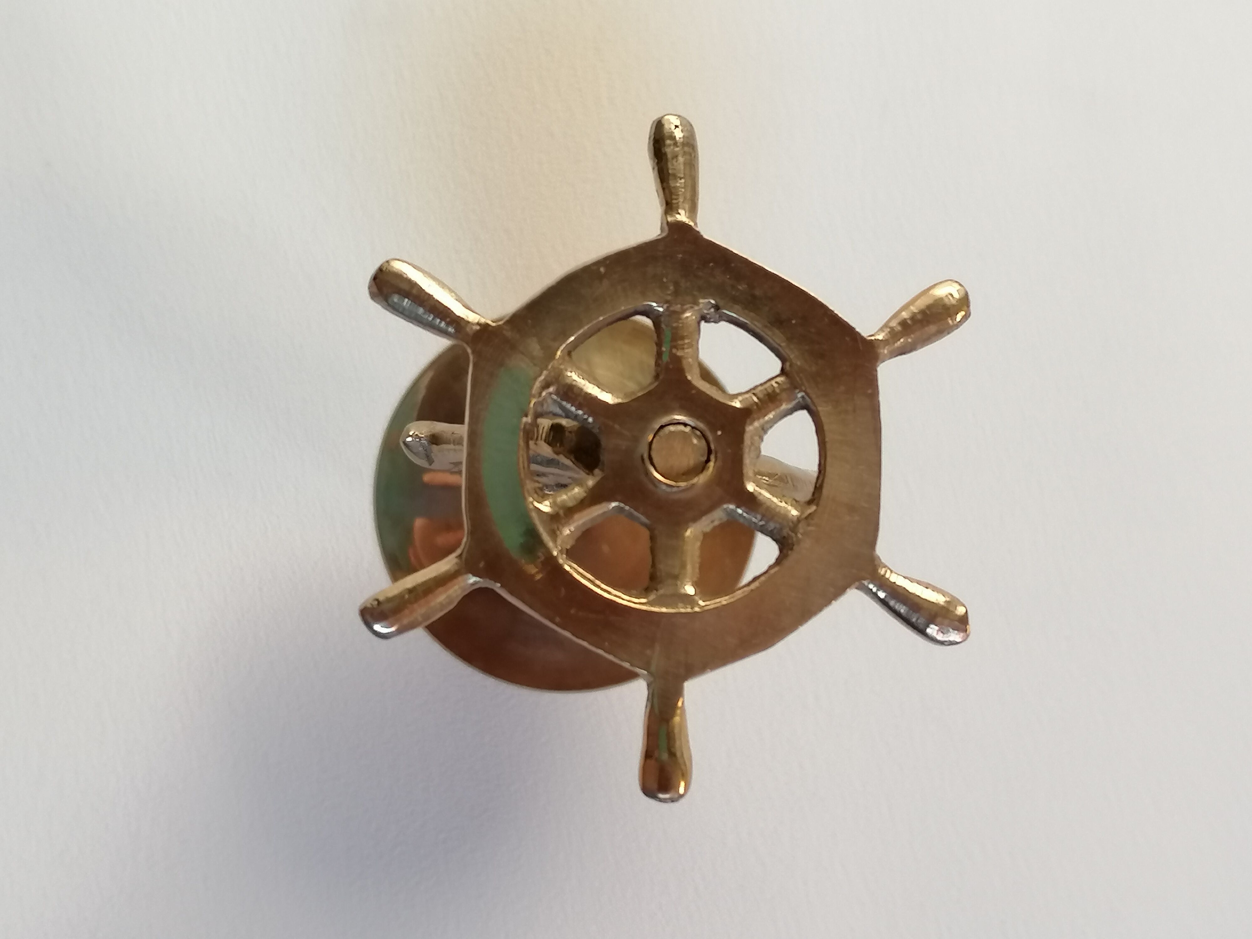 Brass candle holder marine anchor