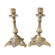 Pair of brass candlesticks