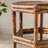 Table basse en bambou vintage