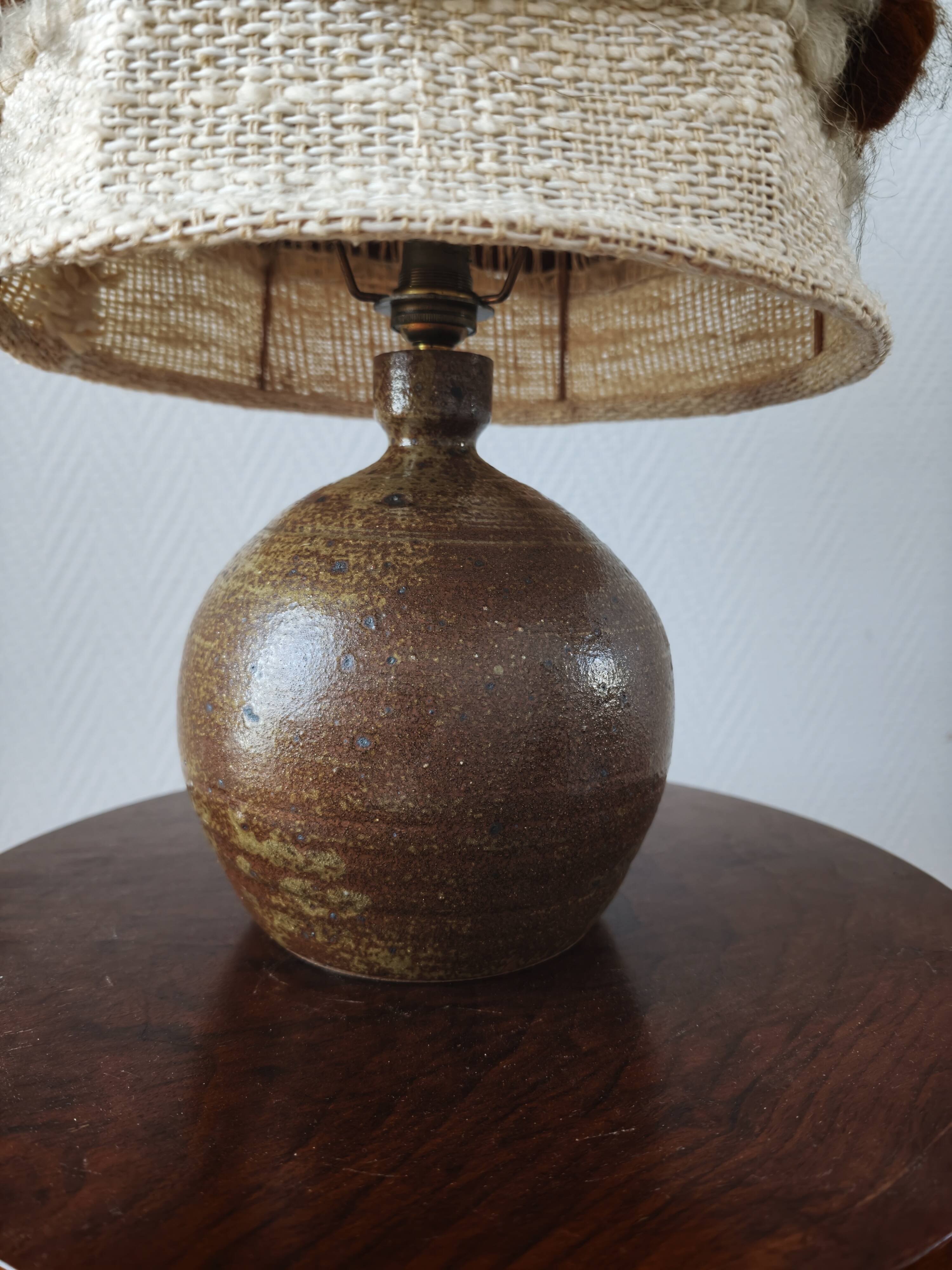 Pyrite stone lamp by Guy Baudat from the 1970s.
