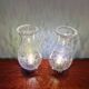 Pair of blown glass and chrome-plated metal wall lights, 1970s